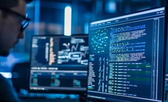 IT professional monitoring cybersecurity threats related to Windows 10 end of life